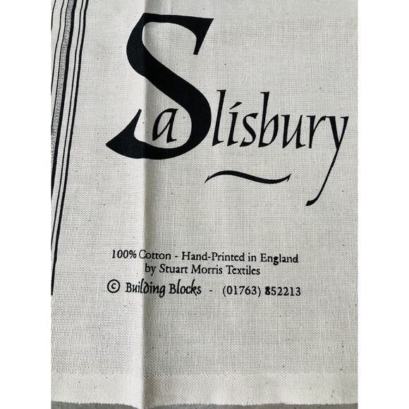 Set 3 Vintage All 100% Cotton DISH Tea TOWEL U.K. England Britain Salisbury Bell - Picture 7 of 16